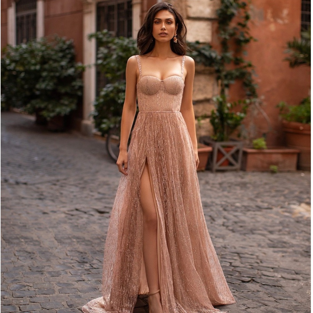 Alamour the label Lucie - Rose Gold Dress